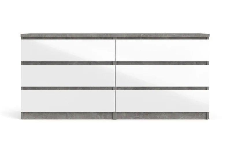 Salomns Kommode 50x154 cm - Hvit | Grå - Oppbevaring - Oppbevaringsmøbler - Kommode