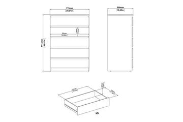 Salomns Kommode 77 cm - Hvit - Oppbevaring - Oppbevaringsmøbler - Kommode