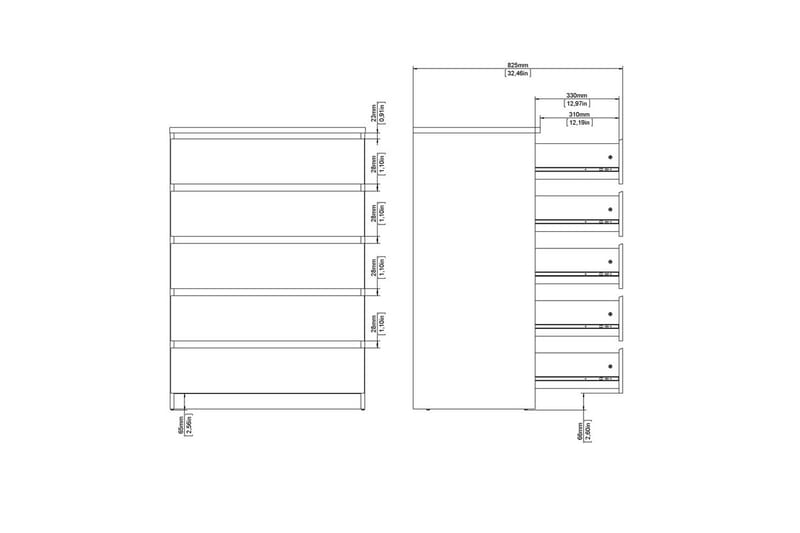 Salomns Kommode 77 cm - Svart - Oppbevaring - Oppbevaringsmøbler - Kommode