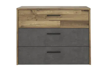 Scrafton Kommode 100 cm - Grå/Brun - Oppbevaring - Oppbevaringsmøbler - Kommode