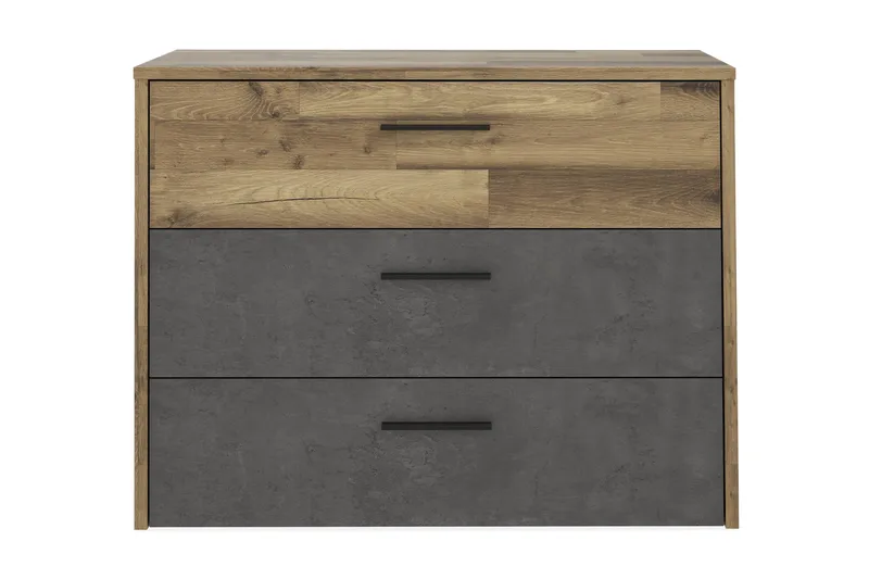 Scrafton Kommode 100 cm - Grå/Brun - Oppbevaring - Oppbevaringsmøbler - Kommode