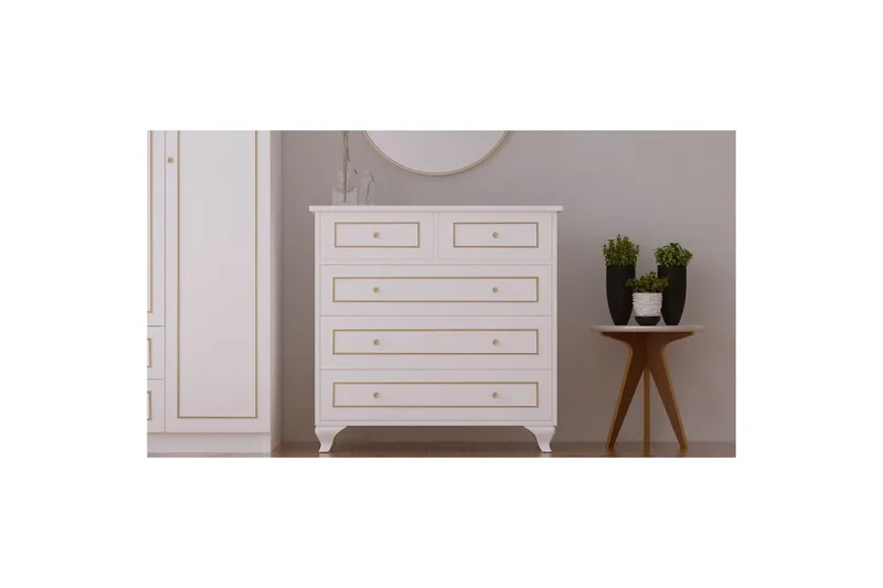 Seric Kommode 90 cm - Matt Hvit - Oppbevaring - Oppbevaringsmøbler - Kommode