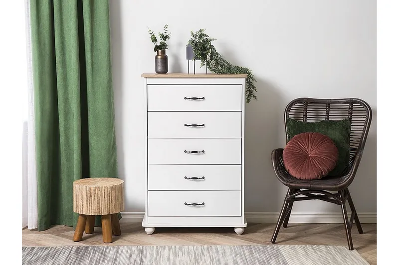 Sharon Kommode 39 | 76 cm - Hvit - Oppbevaring - Oppbevaringsmøbler - Kommode