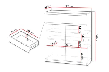 Simply Kommode 92 cm - Grå - Oppbevaring - Oppbevaringsmøbler - Kommode