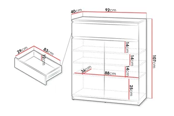 Simply Kommode 92 cm - Hvit - Oppbevaring - Oppbevaringsmøbler - Kommode