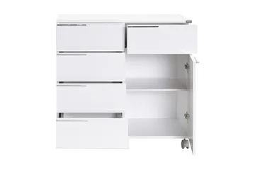 Byrå Vit högglans - Oppbevaring - Oppbevaringsmøbler - Kommode - Skuffeseksjon