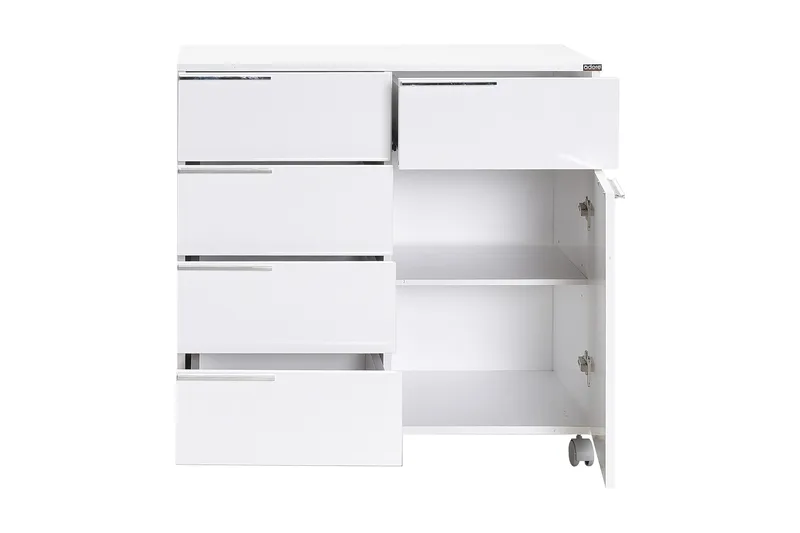Byrå Vit högglans - Oppbevaring - Oppbevaringsmøbler - Kommode - Skuffeseksjon