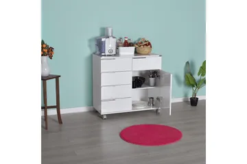 Byrå Vit högglans - Oppbevaring - Oppbevaringsmøbler - Kommode - Skuffeseksjon