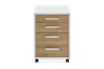 Hurts Adelina 48 cm - Hvit/Eik - Oppbevaring - Oppbevaringsmøbler - Kommode - Skuffeseksjon
