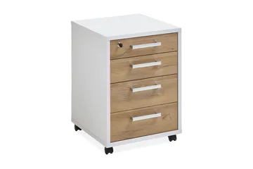 Hurts Adelina 48 cm - Hvit/Eik - Oppbevaring - Oppbevaringsmøbler - Kommode - Skuffeseksjon