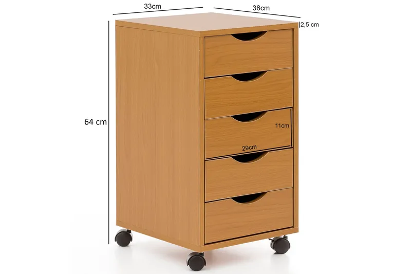 Javarris Hurts 33x38 cm - Brun - Oppbevaring - Oppbevaringsmøbler - Kommode - Skuffeseksjon