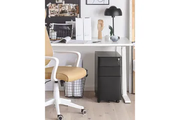 Kontorskap Bardano 30x50 cm - Metall/Svart - Oppbevaring - Oppbevaringsmøbler - Kommode - Skuffeseksjon