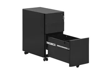 Kontorskap Bardano 30x50 cm - Metall/Svart - Oppbevaring - Oppbevaringsmøbler - Kommode - Skuffeseksjon