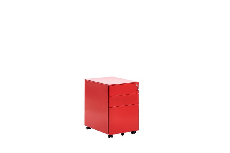 Kontorskap Himmelspach 39x52 cm - Metall/Rød - Oppbevaring - Oppbevaringsmøbler - Kommode - Skuffeseksjon
