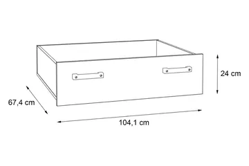 Lazarius Skuff med Hjul 67x84 cm - Brun - Oppbevaring - Oppbevaringsmøbler - Kommode - Skuffeseksjon
