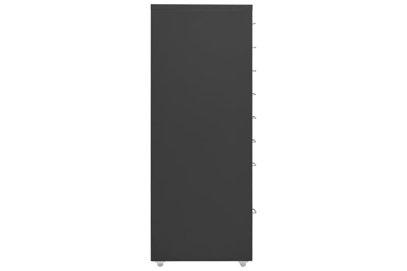 Mobilt arkivskap antrasitt 28x41x109 cm metall - Antrasittgrå - Skuffeseksjon