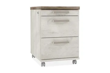 Talebi Hurts med Lås 53x42 cm - Brun / Hvit - Oppbevaring - Oppbevaringsmøbler - Kommode - Skuffeseksjon