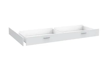 Uzayr Skuff med hjul 200x19 cm - Hvit - Oppbevaring - Oppbevaringsmøbler - Kommode - Skuffeseksjon