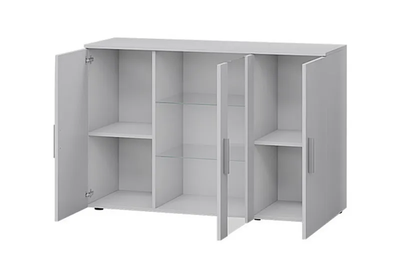 Soho Kommode 41x120 cm LED-belysning - Eik/Svart/Blå - Oppbevaring - Oppbevaringsmøbler - Kommode
