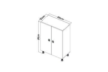 Sourav Kommode 59 cm - Brun/Hvit - Oppbevaring - Oppbevaringsmøbler - Kommode