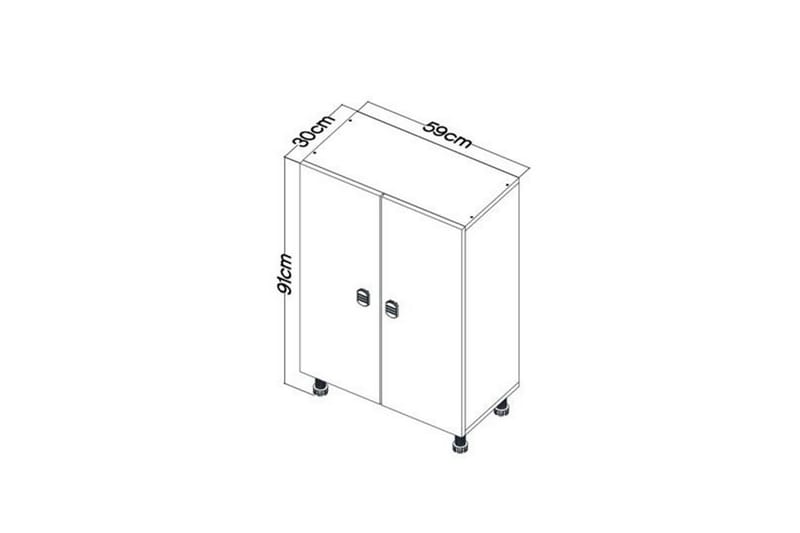 Sourav Kommode 59 cm - Brun/Hvit - Oppbevaring - Oppbevaringsmøbler - Kommode