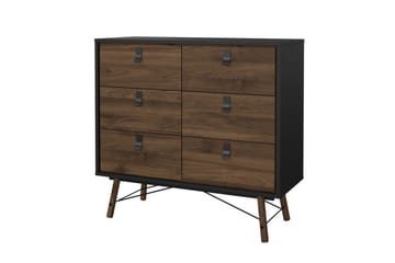 Tadami Kommode 102 cm - Svart/Mørk brun - Oppbevaring - Oppbevaringsmøbler - Kommode