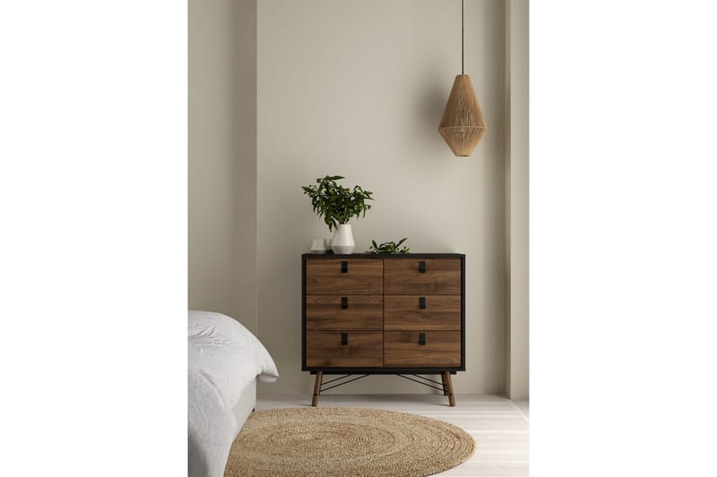Tadami Kommode 102 cm - Svart/Mørk brun - Oppbevaring - Oppbevaringsmøbler - Kommode