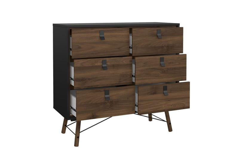 Tadami Kommode 102 cm - Svart/Mørk brun - Oppbevaring - Oppbevaringsmøbler - Kommode