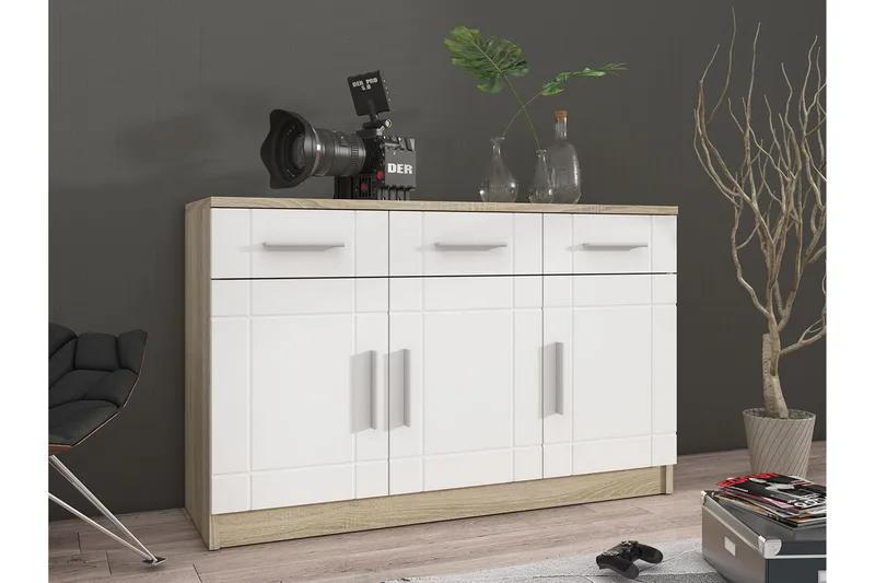 Valga Kommode 37x104 cm - Hvit/Natur - Oppbevaring - Oppbevaringsmøbler - Kommode