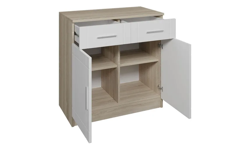 Valga Kommode 37x69 cm - Hvit/Natur - Oppbevaring - Oppbevaringsmøbler - Kommode