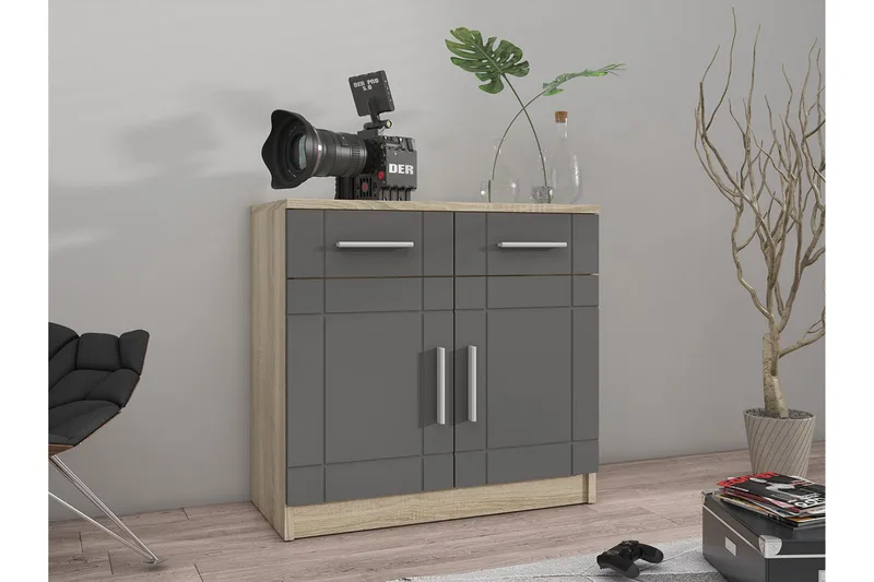 Valga Kommode 37x69 cm - Natur/Grå - Oppbevaring - Oppbevaringsmøbler - Kommode