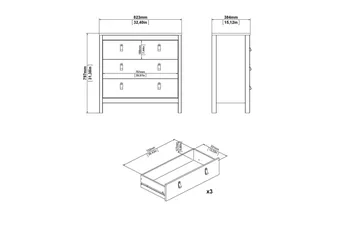 Vallvidera Kommode 82 cm - Beige - Oppbevaring - Oppbevaringsmøbler - Kommode