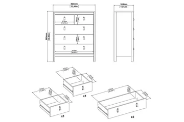 Vallvidera Kommode 82 cm - Hvit - Oppbevaring - Oppbevaringsmøbler - Kommode