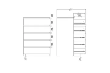 Vanlig kommode uten overskap Tvilum Salomns kommode 77 cm Svart - Oppbevaring - Oppbevaringsmøbler - Kommode