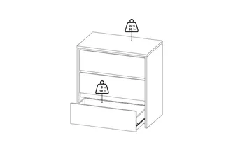 Varun Kommode 80 cm - Hvit - Oppbevaring - Oppbevaringsmøbler - Kommode