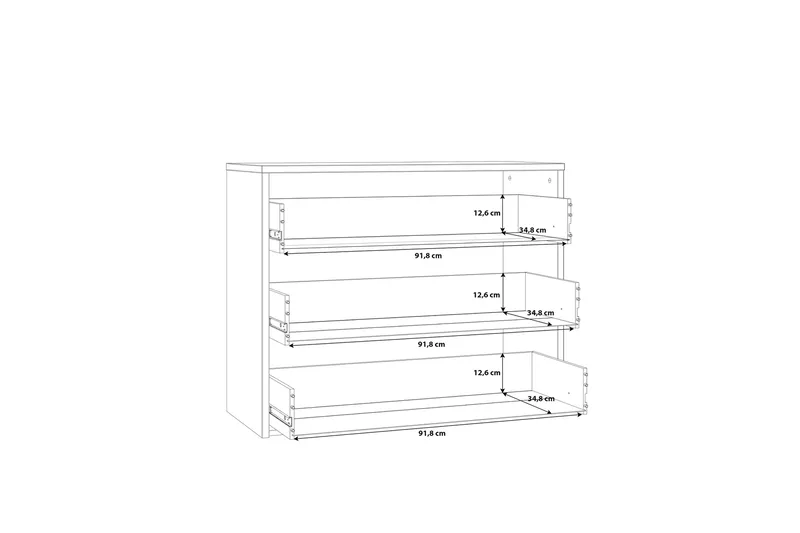 Vergina Kommode 42x100 cm - Brun/Svart - Oppbevaring - Oppbevaringsmøbler - Kommode
