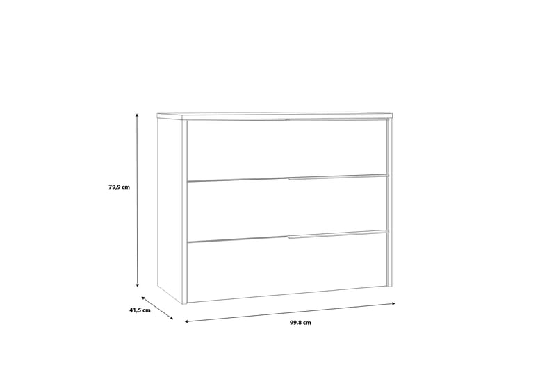 Vergina Kommode 42x100 cm - Brun/Svart - Oppbevaring - Oppbevaringsmøbler - Kommode