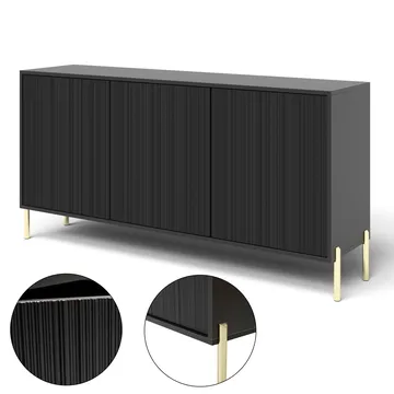 Virmani Kommode 154 cm - Svart - Oppbevaring - Oppbevaringsmøbler - Kommode