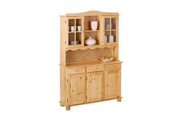 Vitrineskap Ejder 130 cm - Furu - Oppbevaring - Oppbevaringsmøbler - Kommode
