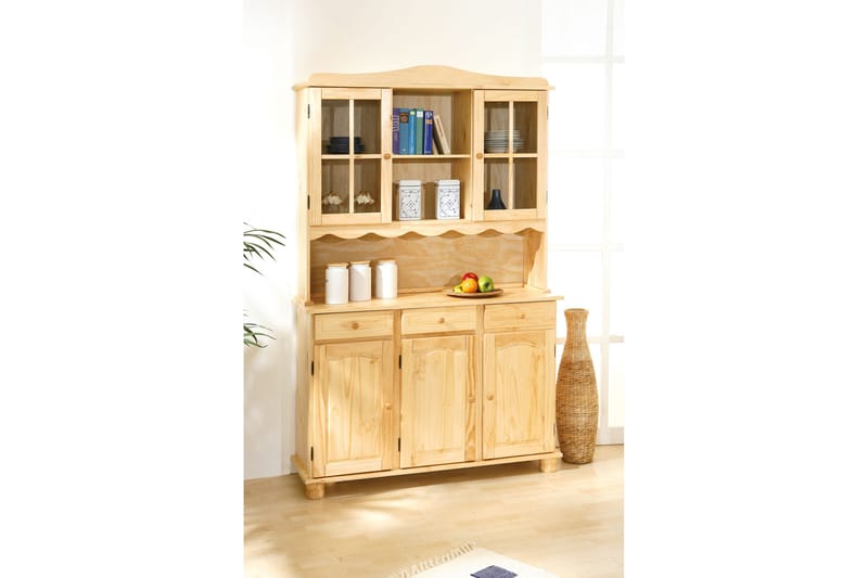 Vitrineskap Ejder 130 cm - Furu - Oppbevaring - Oppbevaringsmøbler - Kommode