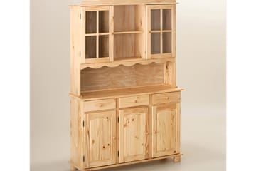 Vitrineskap Ejder 130 cm - Furu - Oppbevaring - Oppbevaringsmøbler - Kommode