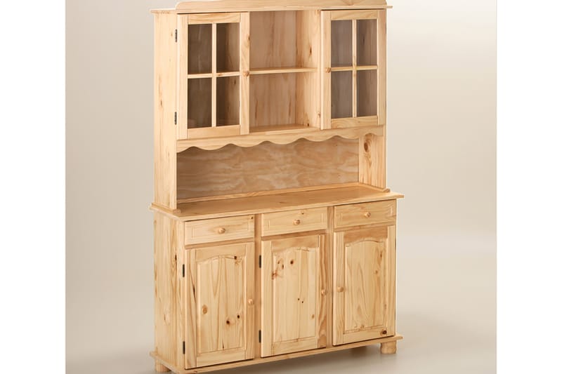Vitrineskap Ejder 130 cm - Furu - Oppbevaring - Oppbevaringsmøbler - Kommode