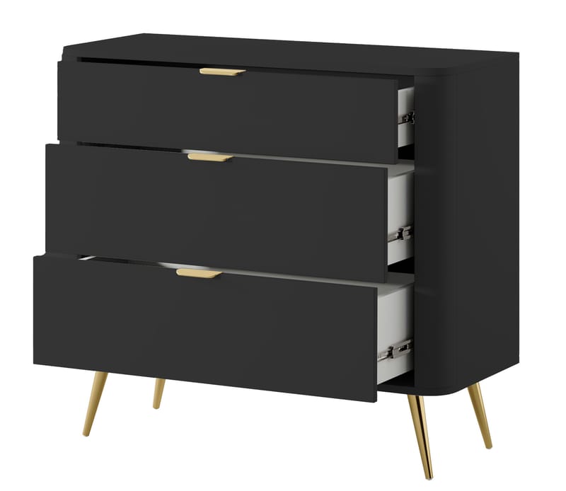 Walia Kommode 93 cm - Svart - Oppbevaring - Oppbevaringsmøbler - Kommode