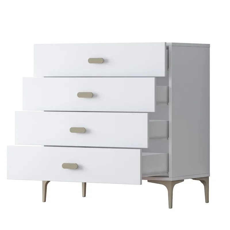 Kommode Wallxpert Cleo hylle (85,6 x 90,7 x 45 cm) Hvit - Hvit - Oppbevaring - Oppbevaringsmøbler - Kommode