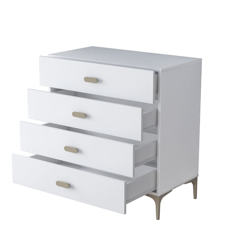 Kommode Wallxpert Cleo hylle (85,6 x 90,7 x 45 cm) Hvit - Hvit - Oppbevaring - Oppbevaringsmøbler - Kommode