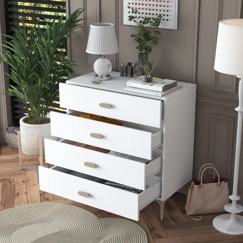 Kommode Wallxpert Cleo hylle (85,6 x 90,7 x 45 cm) Hvit - Hvit - Oppbevaring - Oppbevaringsmøbler - Kommode
