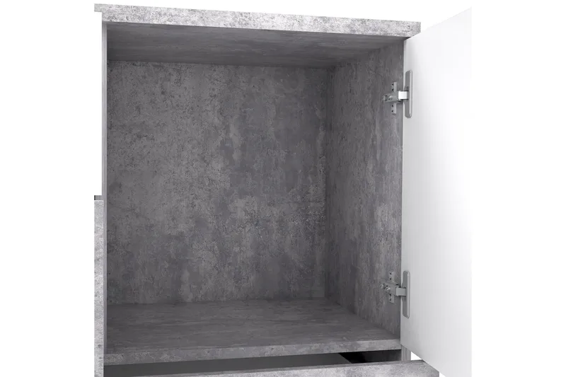 Waunifor Kommode 125 cm - Hvit/Grå - Oppbevaring - Oppbevaringsmøbler - Kommode