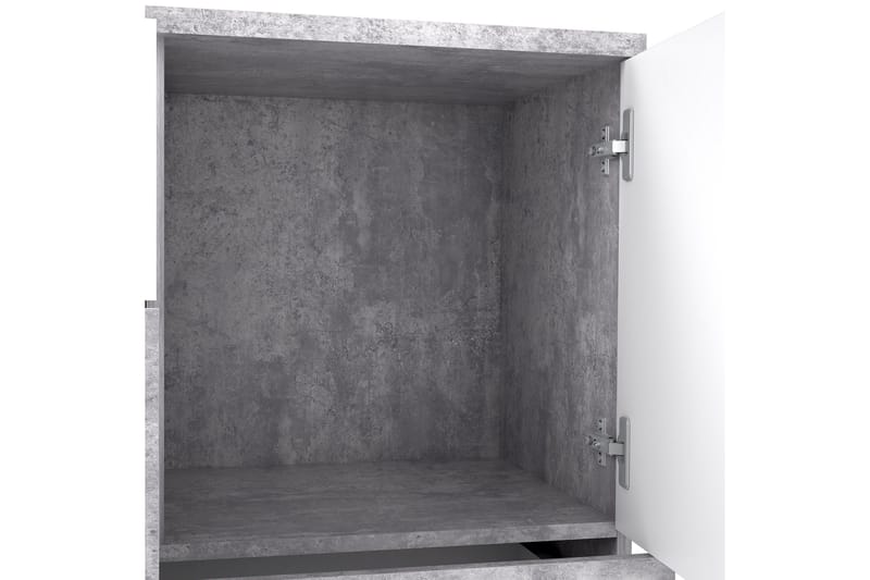 Waunifor Kommode 125 cm - Hvit/Grå - Oppbevaring - Oppbevaringsmøbler - Kommode