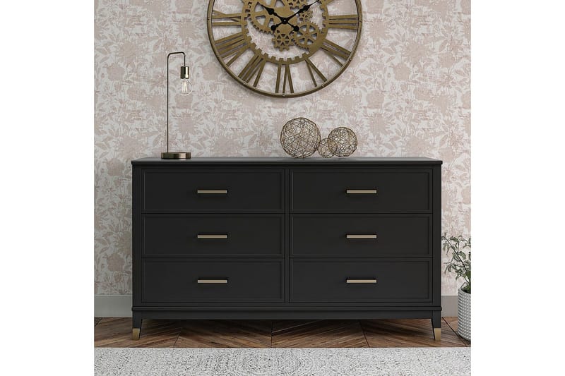 Westerleigh Kommode 144x41 cm Svart/Gull - CosmoLiving - Oppbevaring - Oppbevaringsmøbler - Kommode