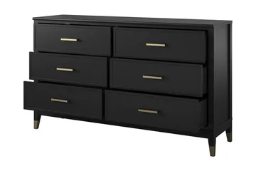 Westerleigh Kommode 144x41 cm Svart/Gull - CosmoLiving - Oppbevaring - Oppbevaringsmøbler - Kommode